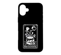 Carcasa para iPhone 16 Plus The Cultivator Macabro Tarot Card Skull Planter Botánica