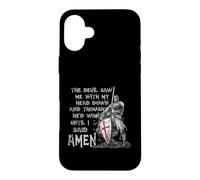 Carcasa para iPhone 16 Plus The Devil Saw Me with My Head Down Thought He'd Won Knights