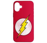 Carcasa para iPhone 16 Plus The Flash Logo Distressed White & Yellow
