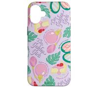 Carcasa para iPhone 16 Plus The Golden Girls Retro Tropical Repeating Icons Funny TV