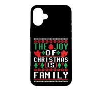 Carcasa para iPhone 16 Plus The Joy of Christmas is Family Ugly Sweater Holiday Art