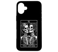 Carcasa para iPhone 16 Plus The Lovers Tarot Card Oculto Goth Lesbianas Esqueleto Halloween