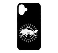Carcasa para iPhone 16 Plus Therian Theta Delta Wolf Alpha Pack Fox Perro Peludo Otherkin