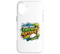 Carcasa para iPhone 16 Plus Third Shot Drop Artista Pickleball Player Art