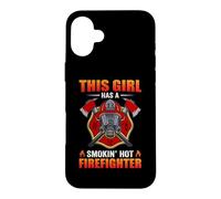 Carcasa para iPhone 16 Plus This Girl Has A Smokin' Hot Firefighter Fireman Firefighters
