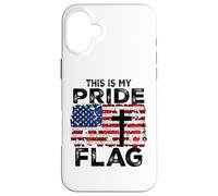 Carcasa para iPhone 16 Plus This Is My Pride Flag Jesus Cross USA American 4 of July