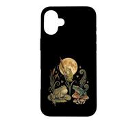 Carcasa para iPhone 16 Plus Three Frogs Moon Vintage Amphibian Cottagecore Art