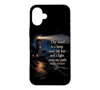 Carcasa para iPhone 16 Plus Thy Word is a Lamp Unto My Feet - Psalm 119:10 Faith Verse