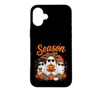 Carcasa para iPhone 16 Plus Tis The Season Cute Halloween Ghosts Pumpkin Fall Fun