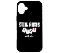 Carcasa para iPhone 16 Plus Todavía Juega con Azulejos Rummikub Divertido Juego de Palabras
