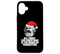 Carcasa para iPhone 16 Plus Todo LO Que Quiero Navidad Medios DE PRODUCCIÓN Karl Marx Fun Meme