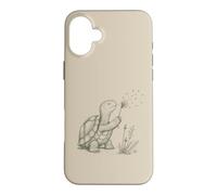 Carcasa para iPhone 16 Plus Tortuga Lovers Soplando Diente de León Naturaleza Cottagecore Gráfico