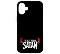 Carcasa para iPhone 16 Plus Totally Today Satan Devil Cuernos Travieso Divertido Gótico Gótico