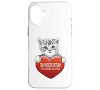 Carcasa para iPhone 16 Plus Trap Neuter Return (TNR) The Humane Solution, corazón de Gato, Amor