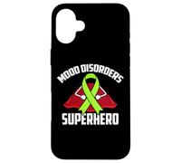 Carcasa para iPhone 16 Plus Trastornos del Estado de ánimo Superhero Warrior Fighter Cinta Verde Lima