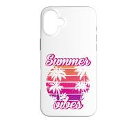 Carcasa para iPhone 16 Plus Tropical Vibes Beach Sunset Palms Retro Summer Energy