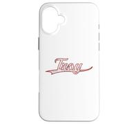 Carcasa para iPhone 16 Plus Troy New York Michigan Vintage Varsity Distressed Throwback