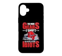 Carcasa para iPhone 16 Plus Truck Driver The More Gears I Shift Funny Trucker Dad