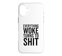 Carcasa para iPhone 16 Plus Trump Gracioso Todo lo Que despertó se Convierte en Mierda política