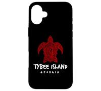 Carcasa para iPhone 16 Plus Tybee Island Georgia Tribal Sea Turtle Island Diseño