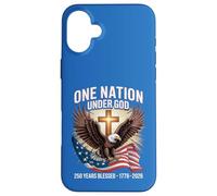 Carcasa para iPhone 16 Plus Una Nación Bajo Dios 250 Años Bendito Patriota Americano