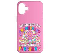Carcasa para iPhone 16 Plus Unicorn Party Birthday Gnomes For Women Who Born In February
