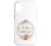 Carcasa para iPhone 16 Plus Unique Floral Boho Decor For Hippie Mom Women Flower Child