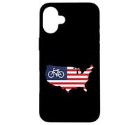 Carcasa para iPhone 16 Plus United States of Cycling American Flag Bicycle Inspired