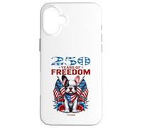 Carcasa para iPhone 16 Plus USA 250th Anniversary Celebra Cool Patriotic Boxer Puppy