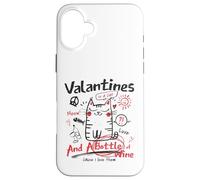 Carcasa para iPhone 16 Plus Valentines Is A Cat and A Bottle of Wine Cause I Love Them