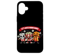 Carcasa para iPhone 16 Plus Vamos a Ver películas de Terror Lindo Espeluznante Halloween Snacks Película