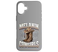 Carcasa para iPhone 16 Plus Vaquera Negra Rodeo Occidental melanina Historia Negra Texas