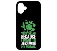 Carcasa para iPhone 16 Plus Vegetariano Alinear con Mi Moral Estilo De Vida Verde