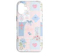 Carcasa para iPhone 16 Plus Verso bíblico Rosa Pastel Cristiano fe Religiosa Floral
