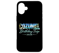 Carcasa para iPhone 16 Plus Viaje de cumpleaños a Cozumel 2026 México Cancún Vacaciones Beach Crew