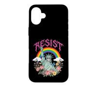 Carcasa para iPhone 16 Plus Vibrante Resist Lady Liberty Rainbow Floral Graphic