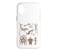Carcasa para iPhone 16 Plus Vida Marina Criaturas oceánicas Historia Natural