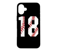 Carcasa para iPhone 16 Plus Vintage Baseball Mom #18 Jersey Jugador de Béisbol Número 18