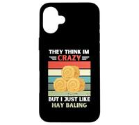 Carcasa para iPhone 16 Plus Vintage Ellos piensan Que Estoy Loco Pero yo como el Amante de la Bala de heno