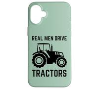 Carcasa para iPhone 16 Plus Vintage Funny Saying Real Drive Tractor Men Driver
