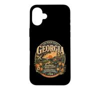 Carcasa para iPhone 16 Plus Vintage Georgia Peach State Southern Roots