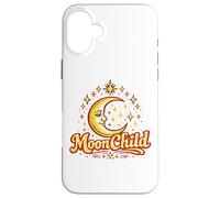 Carcasa para iPhone 16 Plus Vintage Moon Child Celestial Stars Diseño místico