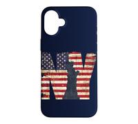 Carcasa para iPhone 16 Plus Vintage New York City with USA Flag tee Shirt, New York City