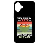 Carcasa para iPhone 16 Plus Vintage Piensan Que Estoy Loco Pero Me Gusta Bravas Lover