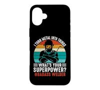 Carcasa para iPhone 16 Plus Vintage What's Your Superpower Welder Funny Welders Welding