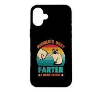 Carcasa para iPhone 16 Plus Vintage World'S Best Farter I Mean Father Best Cat Dad Ever