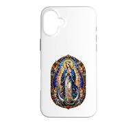 Carcasa para iPhone 16 Plus Virgen María Reina con Ángeles Catedral Sagrada Mosaico Icono