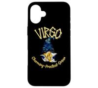Carcasa para iPhone 16 Plus Virgo Zodiac Gnomo Astrología Diseño Celestial