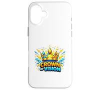 Carcasa para iPhone 16 Plus Visión Liderazgo Ambición Corona Motivación Diseño Gráfico