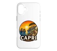 Carcasa para iPhone 16 Plus Vista del Atardecer de Capri Italia Mediterráneo Paisaje